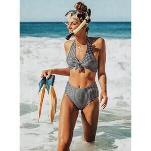 Albion Fit Gingham Bikini Swimsuit